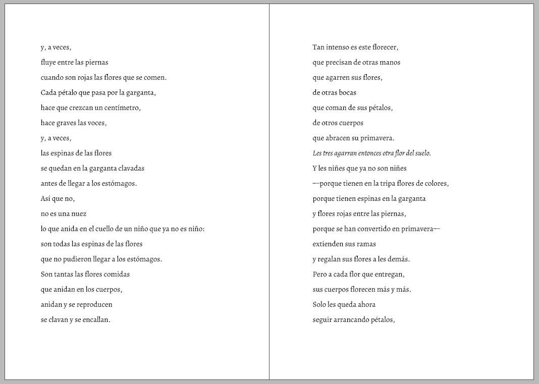 captura de una maquetación de un poema